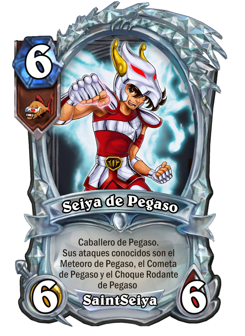 Ejemplo de cromo legendario: Seiya de Pegaso